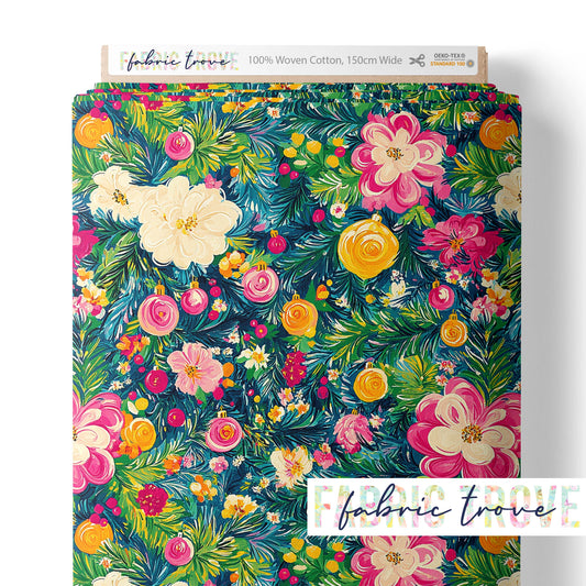 COTTON 100 - Holiday Floral