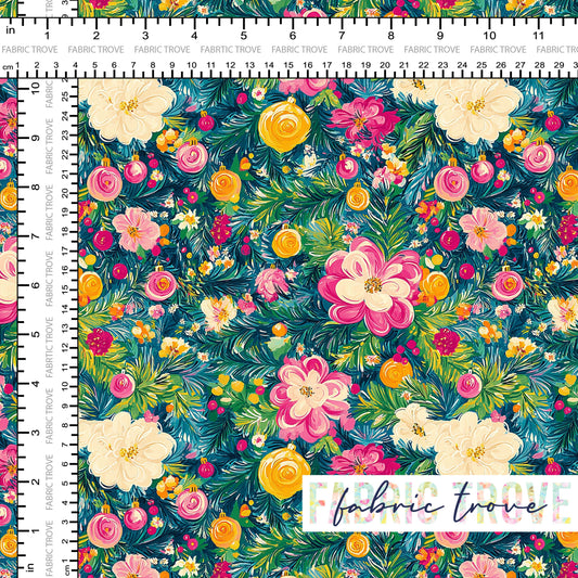COTTON 100 - Holiday Floral