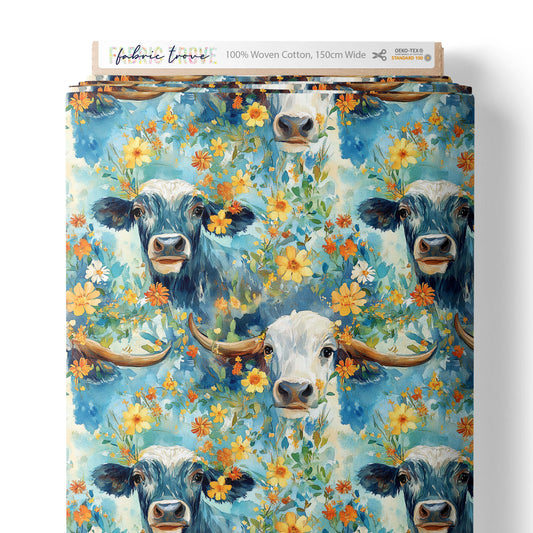 COTTON 100 - Longhorn Blue