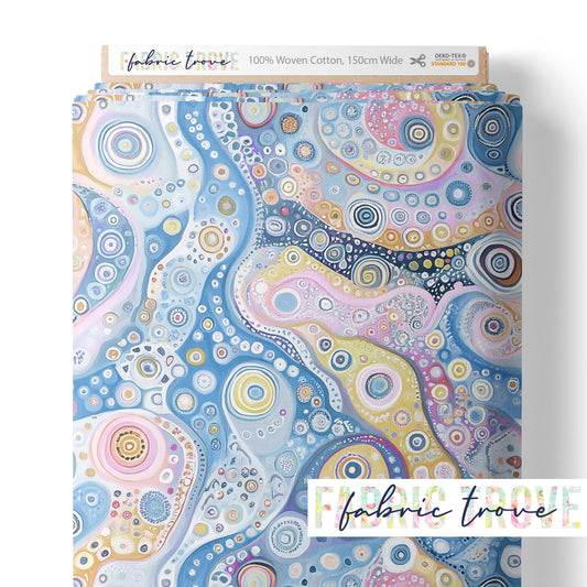 C100 - Pastel Circles Blue