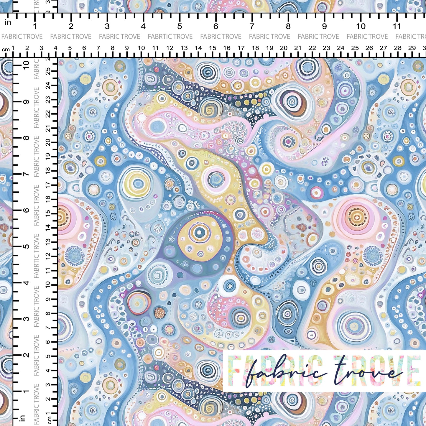 C100 - Pastel Circles Blue