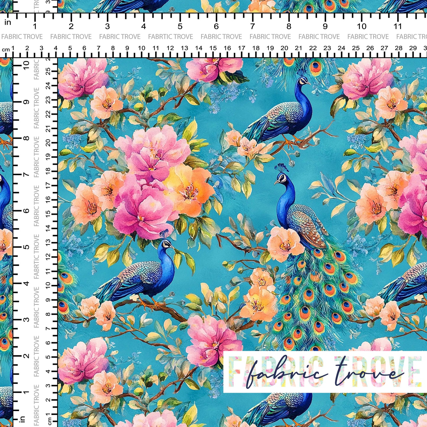 C100 - Peacock Fantasy Blue