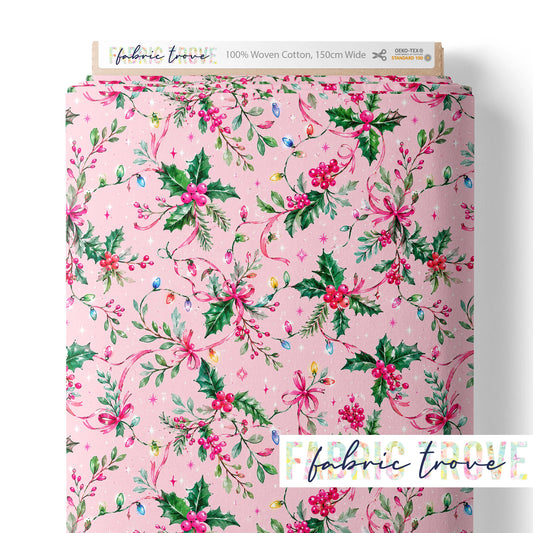 C100 - Pink Holly Sprigs
