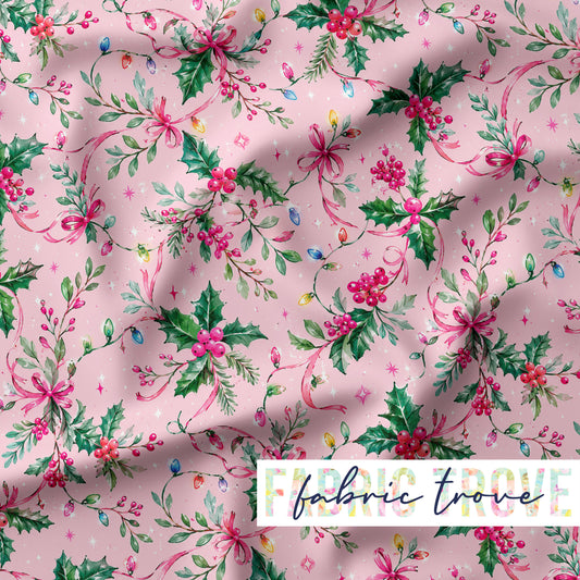 PO #Christmas - Pink Holly Sprigs