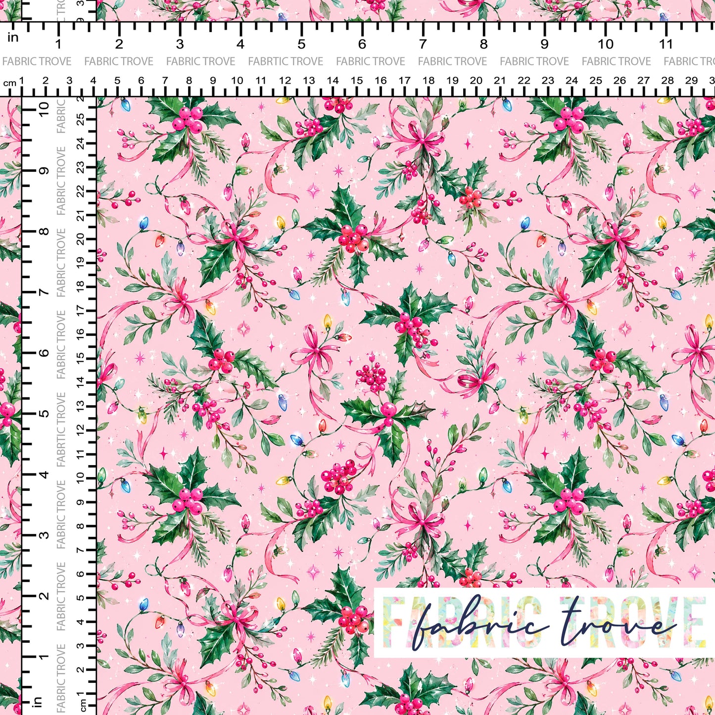 PO #Christmas - Pink Holly Sprigs