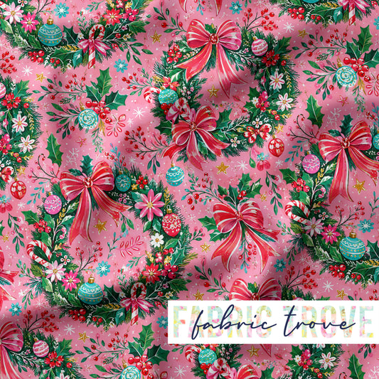 PO #Christmas - Pink Wreath Noel
