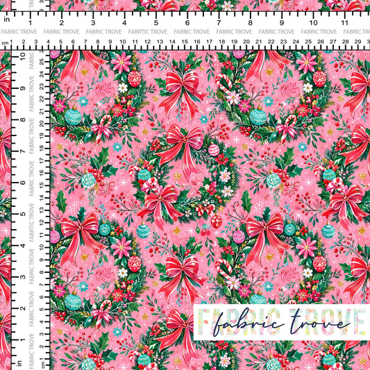 PO #Christmas - Pink Wreath Noel