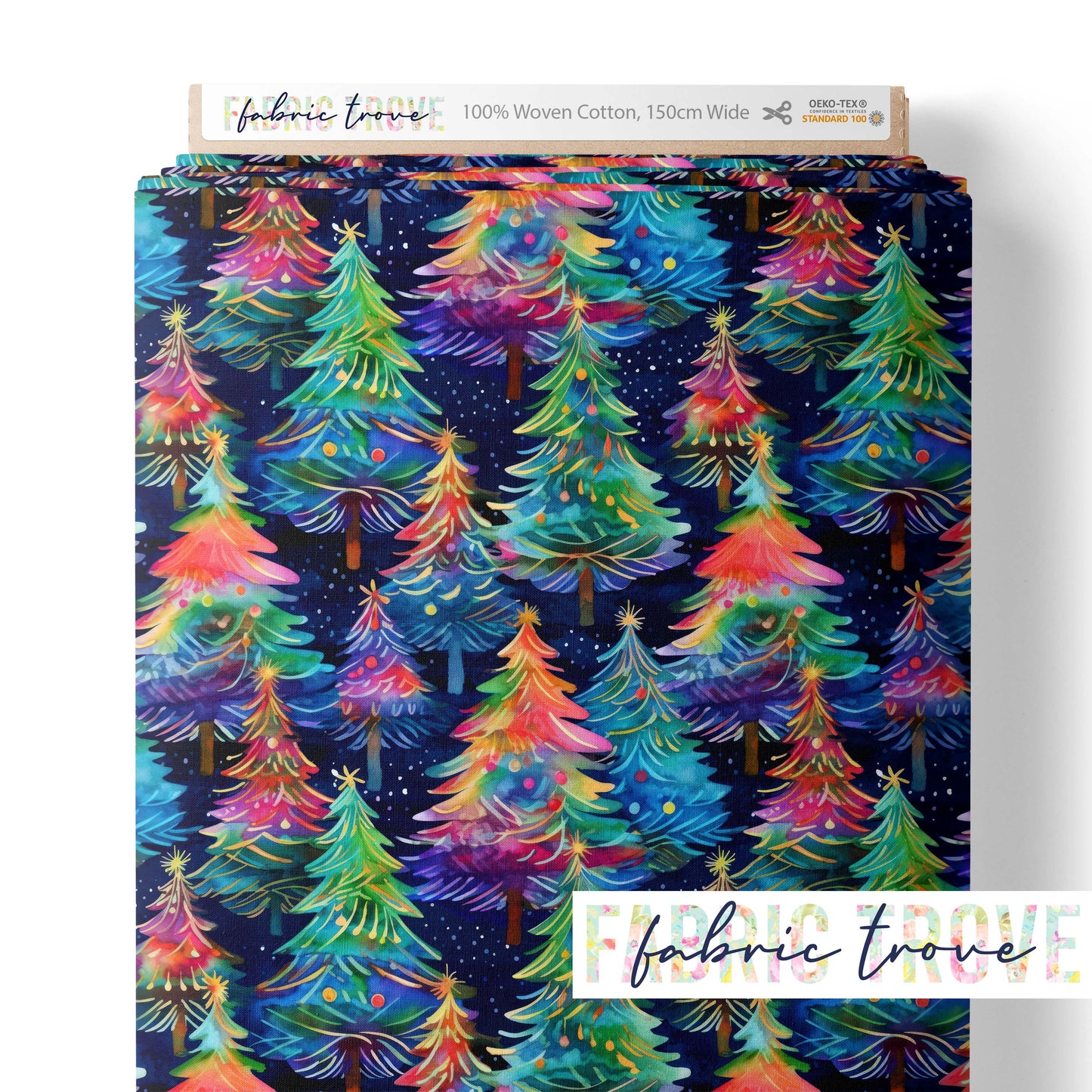 COTTON 100 - Rainbow Christmas Tree