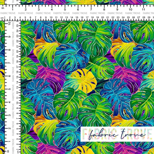COTTON 100 - Rainbow Monstera