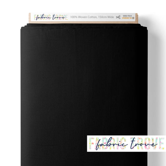 Premium Cotton Poplin - Black