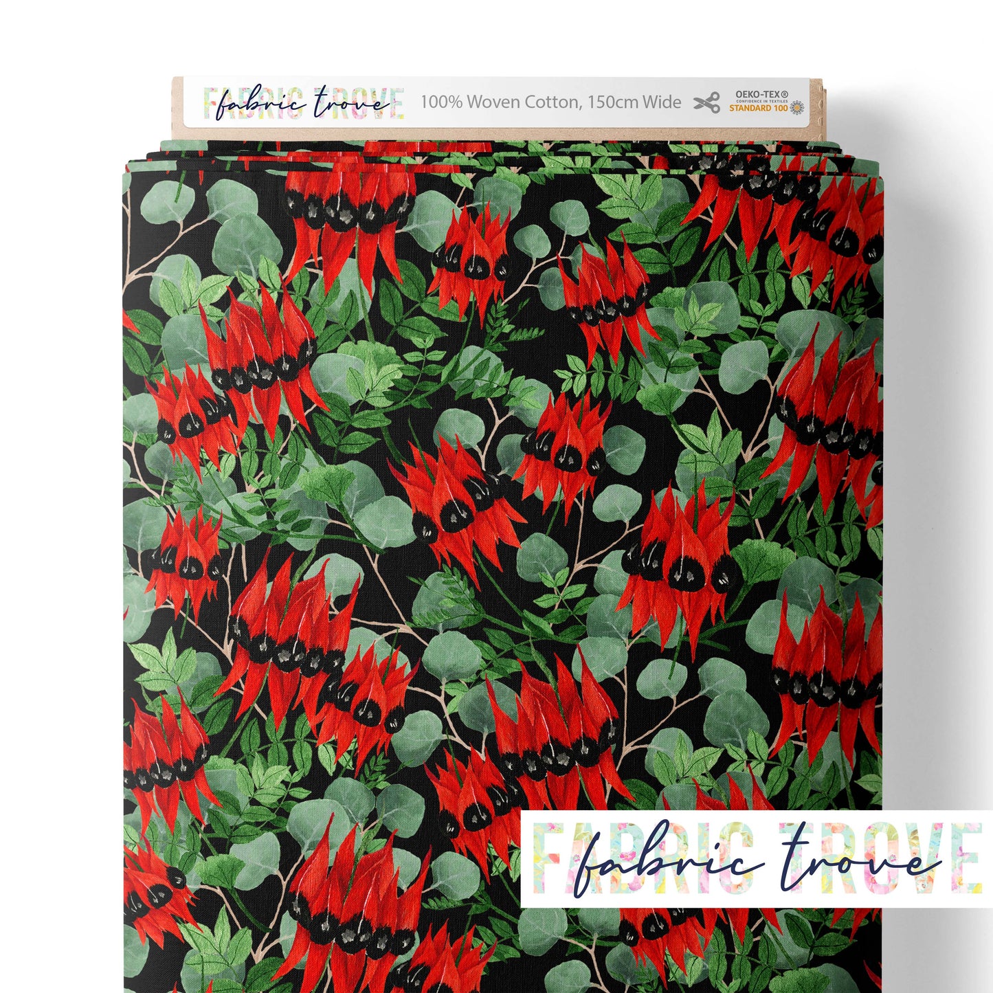 C100 - Sturt Desert Pea Black