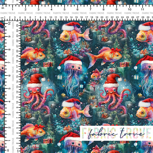 COTTON 100 - Under Water Christmas