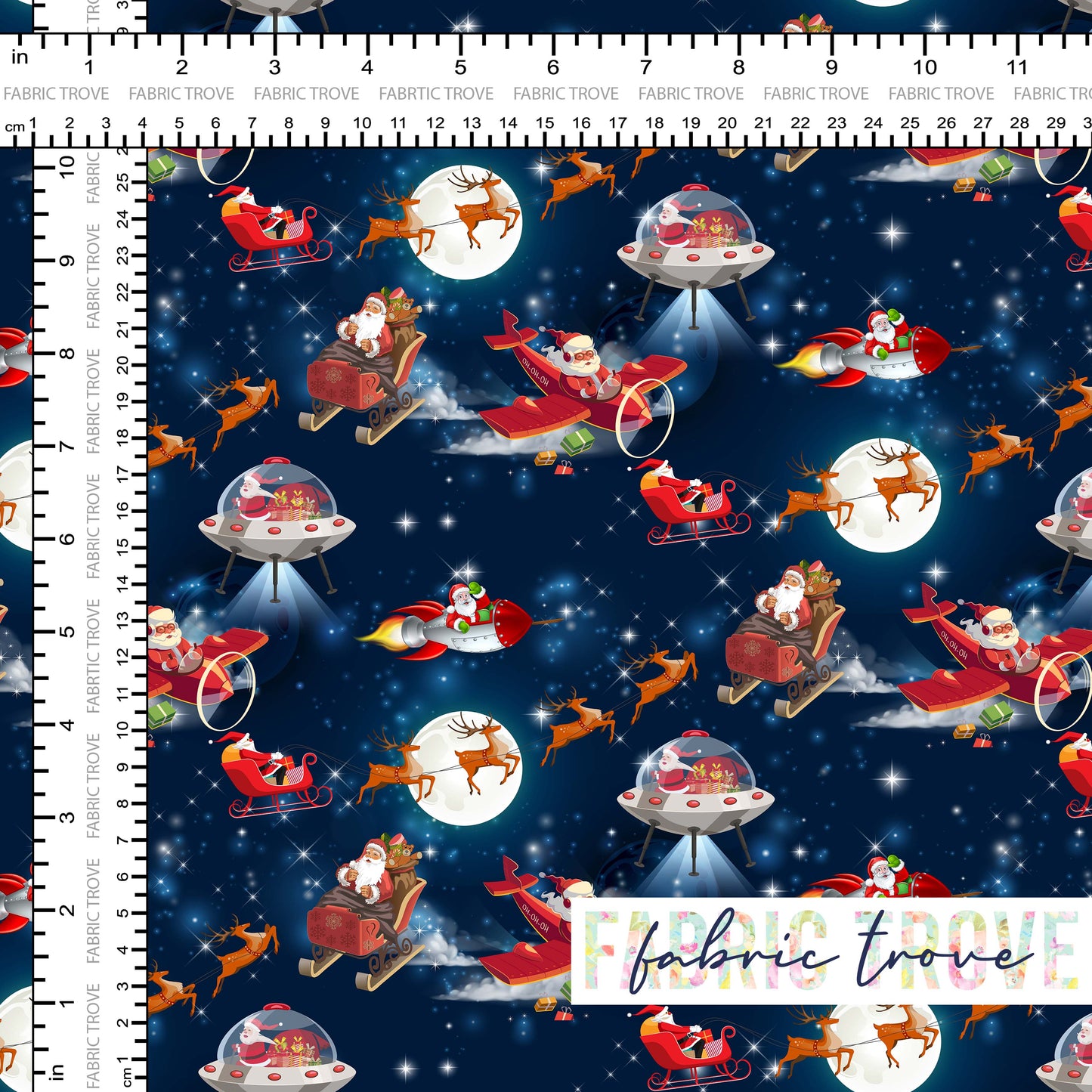 COTTON 100 - Vintage Santa Flight
