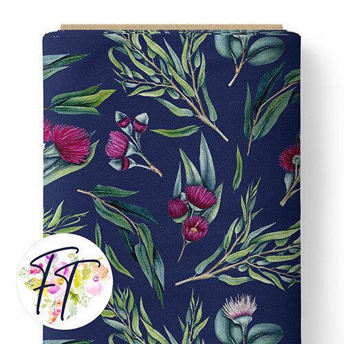 COTTON 100 - Flora Navy