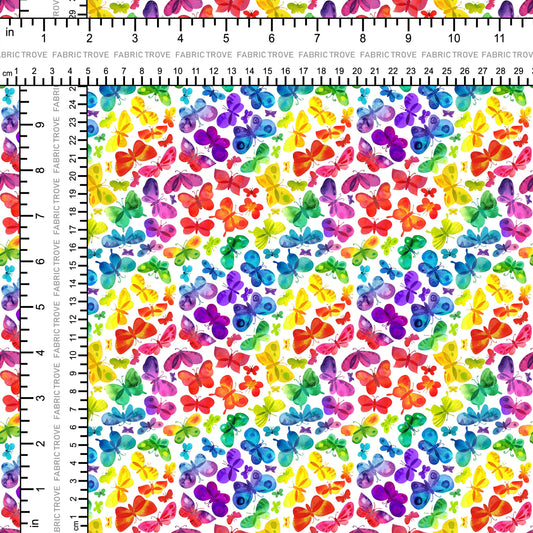 COTTON 100 - Rainbow Butterfly